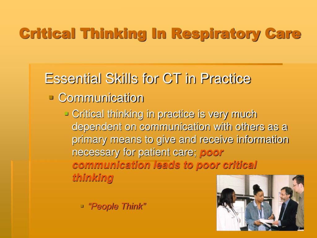 critical thinking in respiratory care