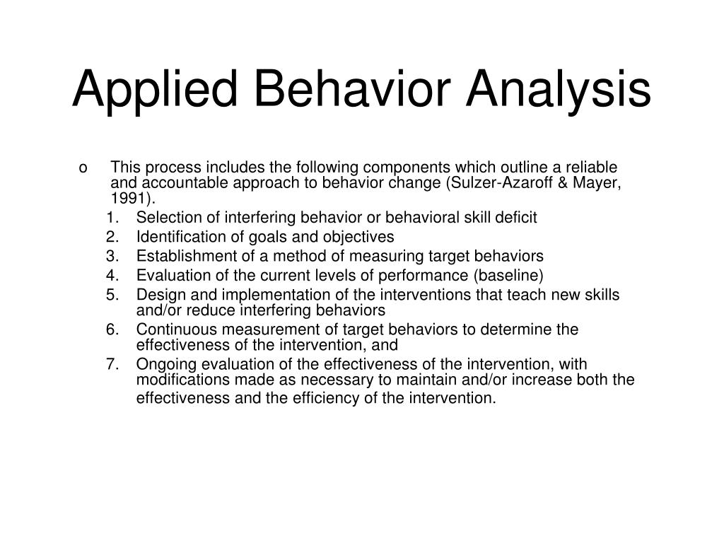 thesis in applied behavior analysis
