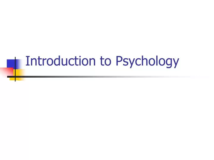 introduction to psychology n.
