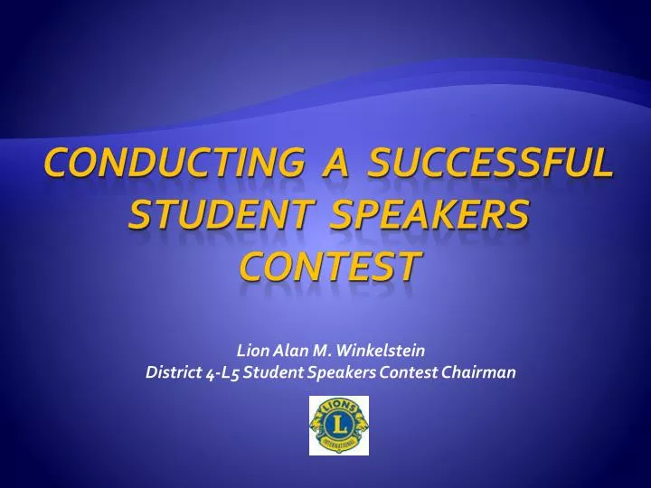 conducting a successful student speakers contest n.