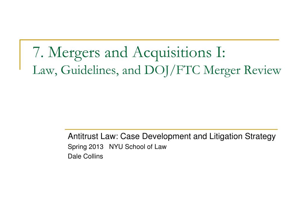 assignment by operation of law merger