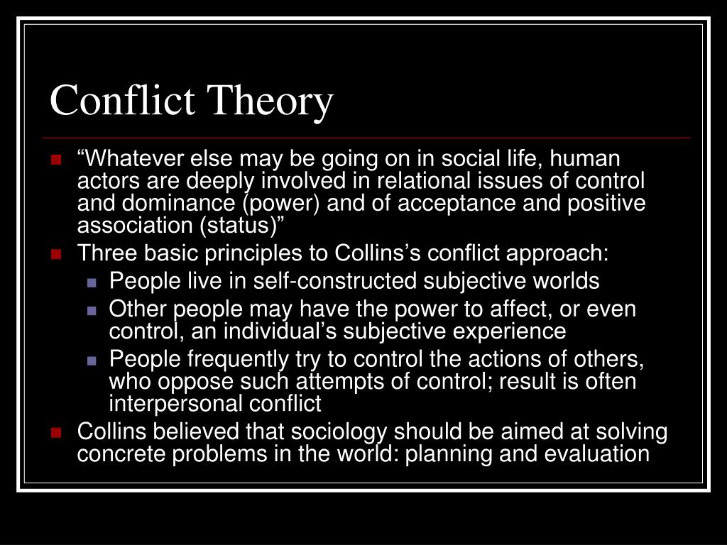 conflict theory essay topics