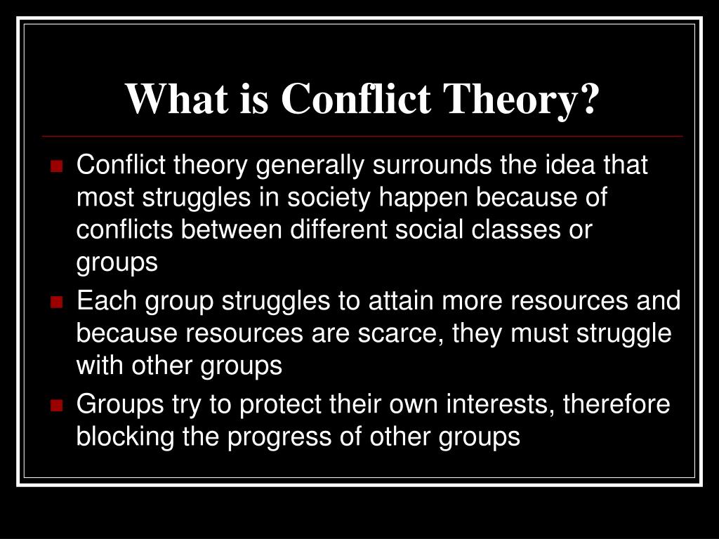 case study of conflict theory