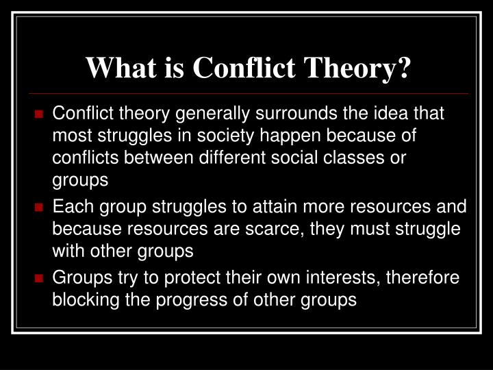 what is the conflict theory essay