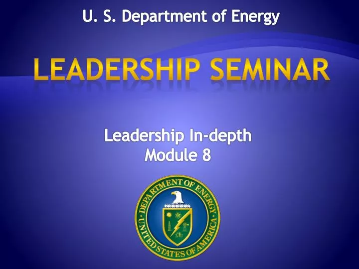 leadership in depth module 8 n.