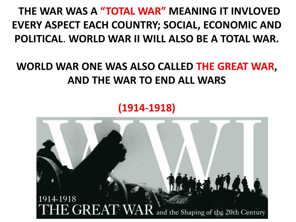 total war ww1 definition