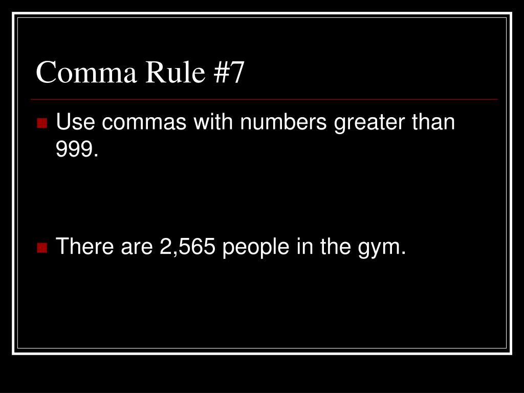 PPT - Notes on Commas PowerPoint Presentation, free download - ID:1413903