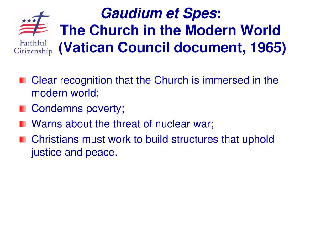 Peace on Earth: Gaudium et Spes (1965)