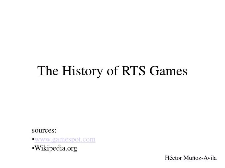 the history of rts games n.