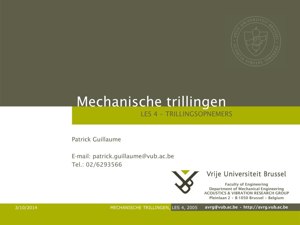Ppt Mechanische Trillingen Powerpoint Presentation Free Download Id 141644