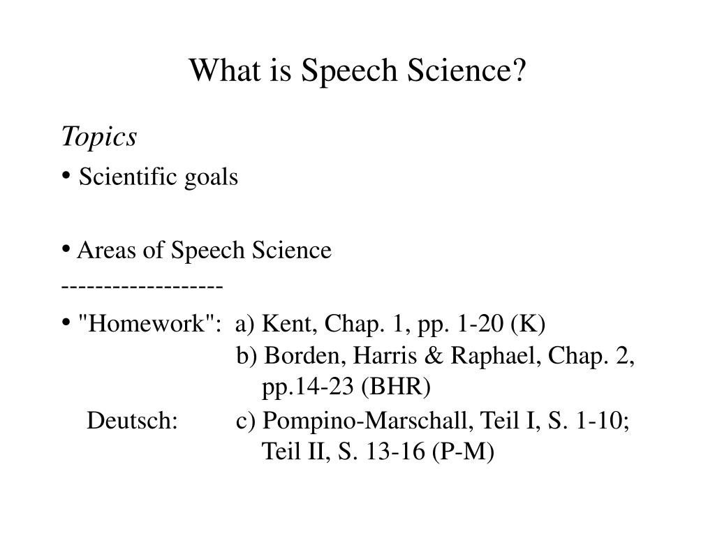 topics for scientific speech