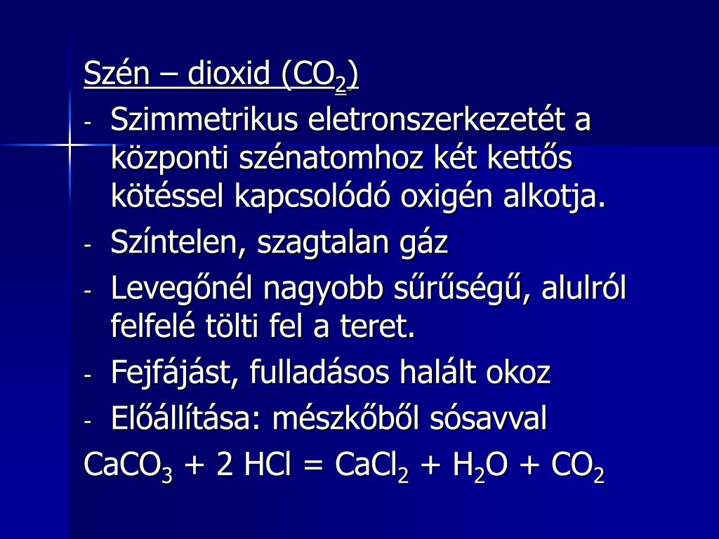 Szén-dioxid-felhasználás ppt