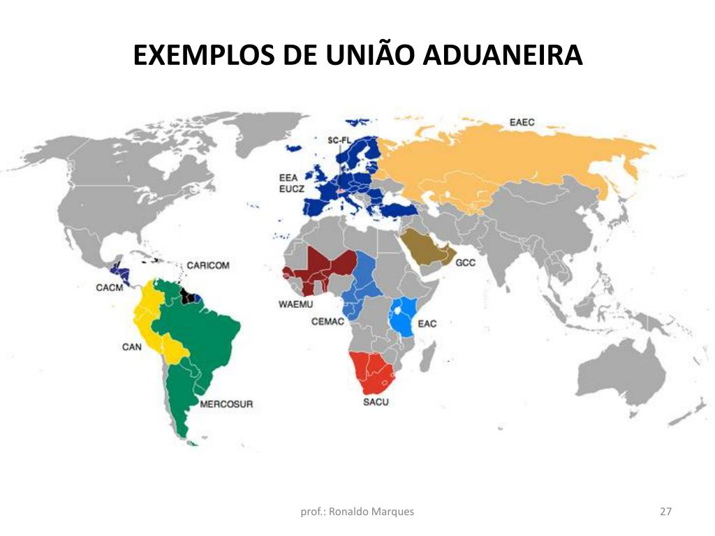 Страны торгового союза. Интеграционные объединения в мировой экономике. Международная экономическая интеграция стран на карте.