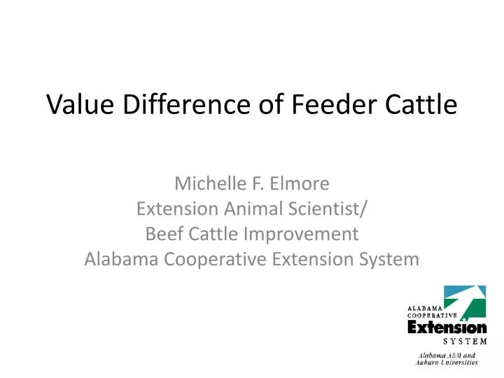 PPT Value Difference of Feeder Cattle PowerPoint Presentation, free