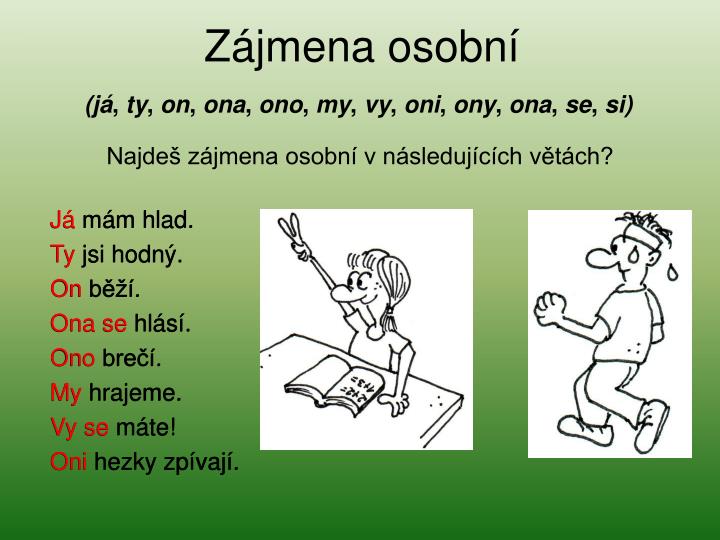 Ja Ty On Ona Ono Po Niemiecku PPT - Zájmena PowerPoint Presentation - ID:1418891