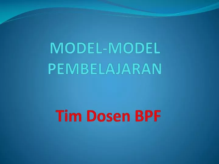 model model pembelajaran n.