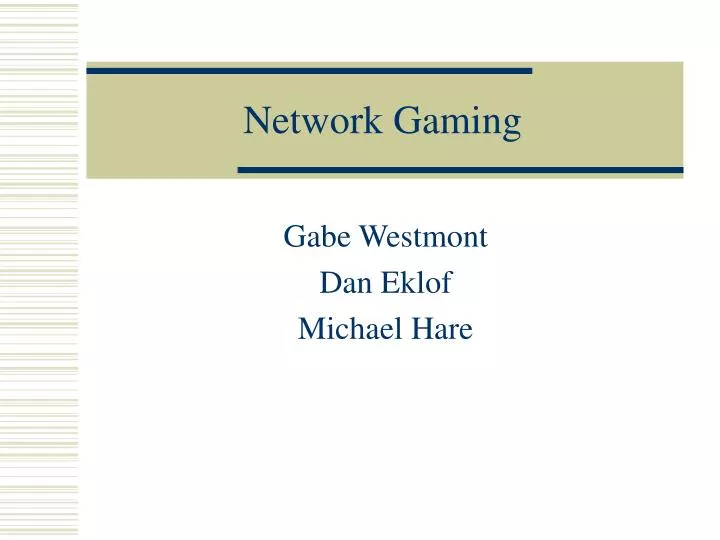 network gaming n.