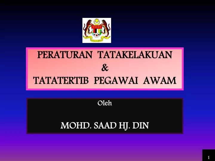 Ppt Peraturan Tatakelakuan Tatatertib Pegawai Awam Powerpoint Presentation Id 1420543