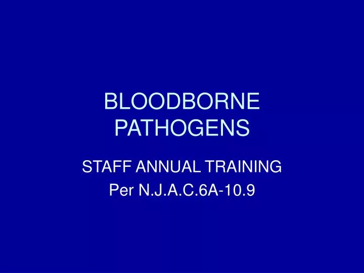 bloodborne pathogens n.