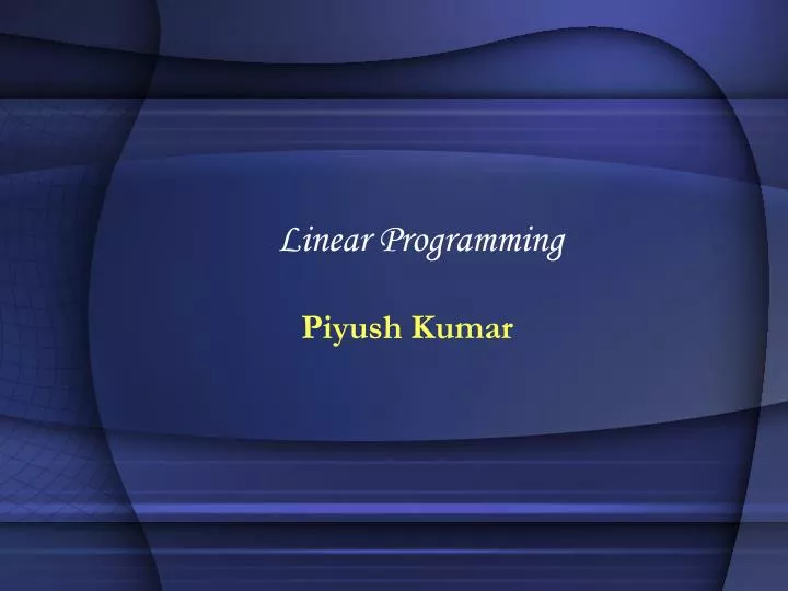 PPT - Linear Programming PowerPoint Presentation, free download - ID ...