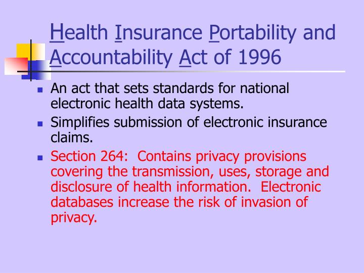 the health insurance portability and accountability act essay the health insurance portability and accountability act essay