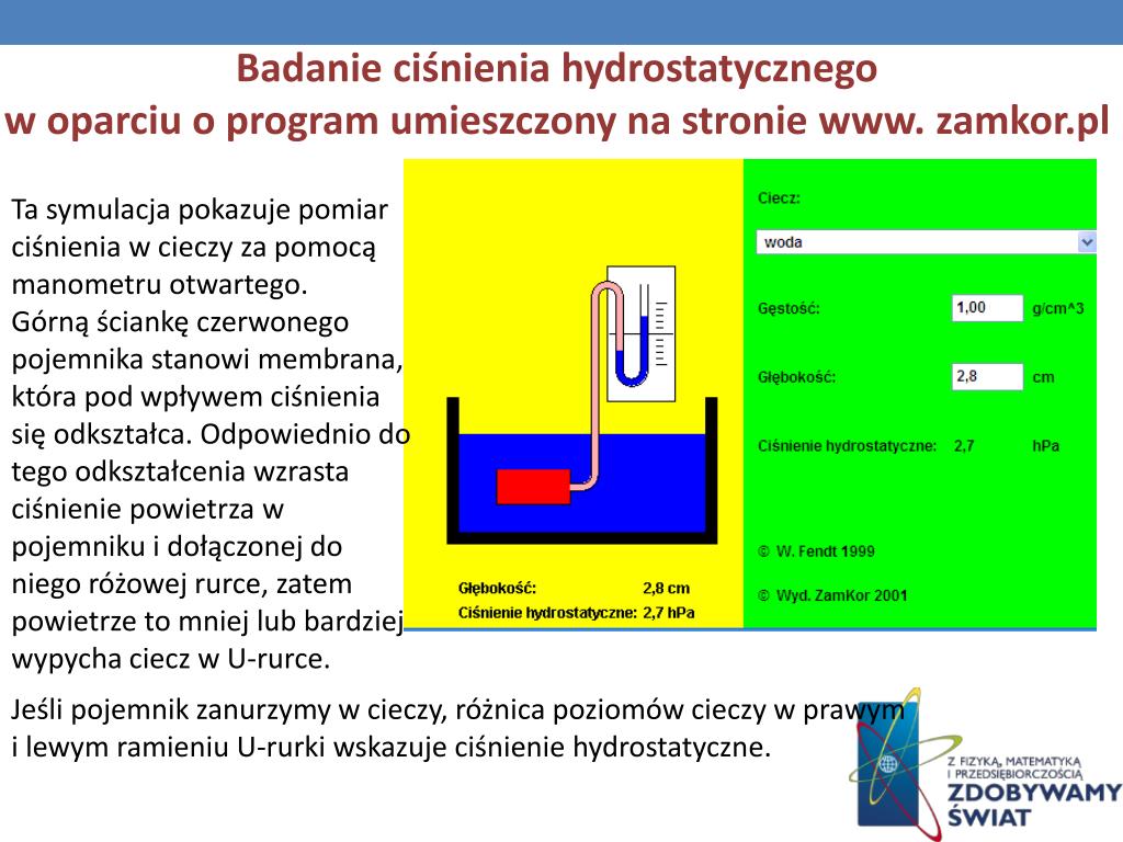 Czy Ciśnienie Hydrostatyczne Zależy Od Gęstości Cieczy PPT - Dane informacyjne PowerPoint Presentation, free download - ID:1423960