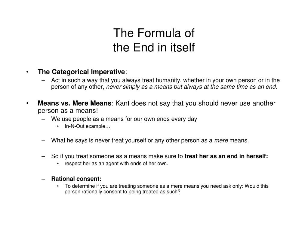 Analysis Of Immanuel Kants Humanity Formulation