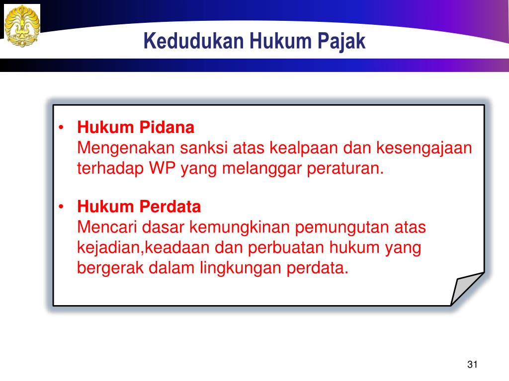 Dasar Hukum Pembayaran Pajak – Hukum 101