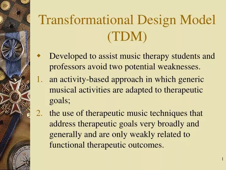 transformational design model tdm n.