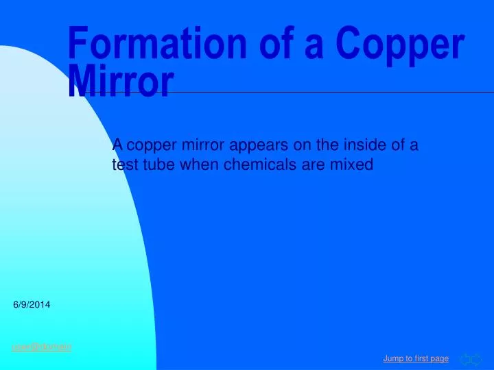 formation of a copper mirror n.