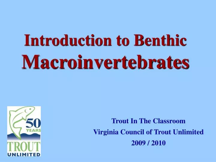 introduction to benthic macroinvertebrates n.