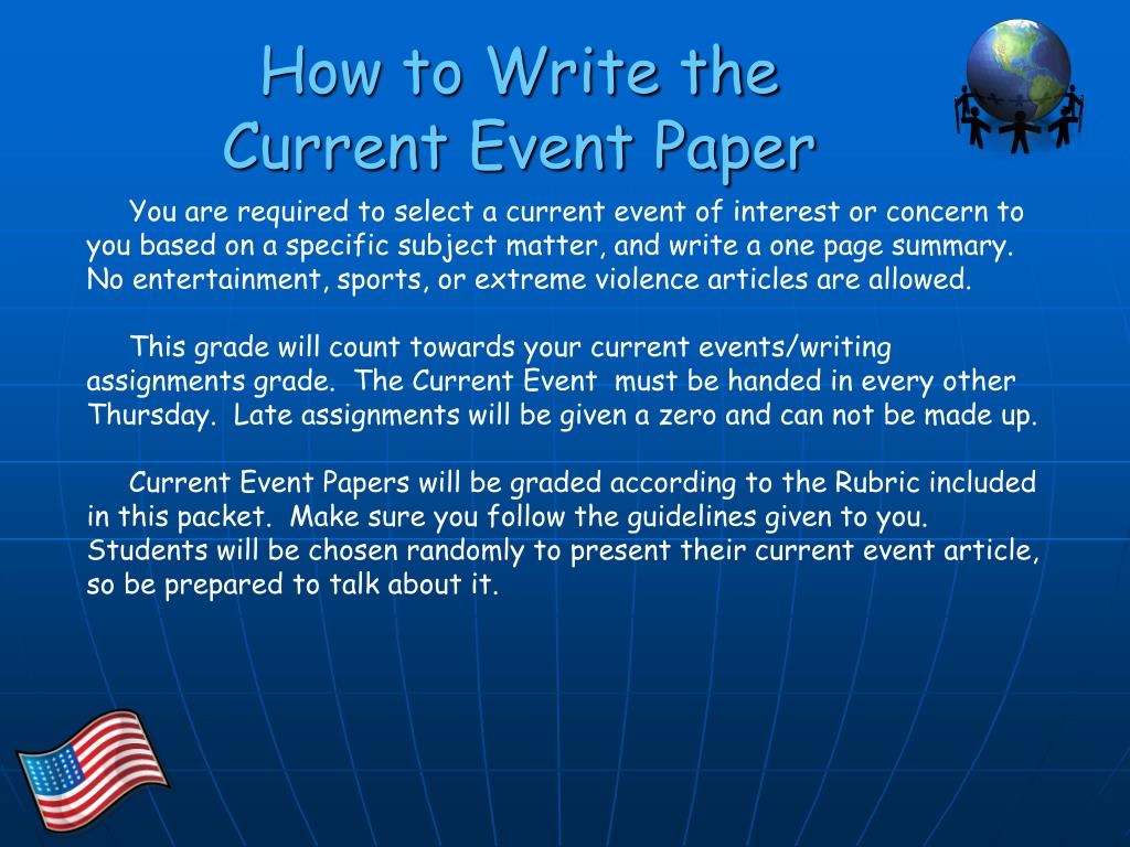 current events assignments