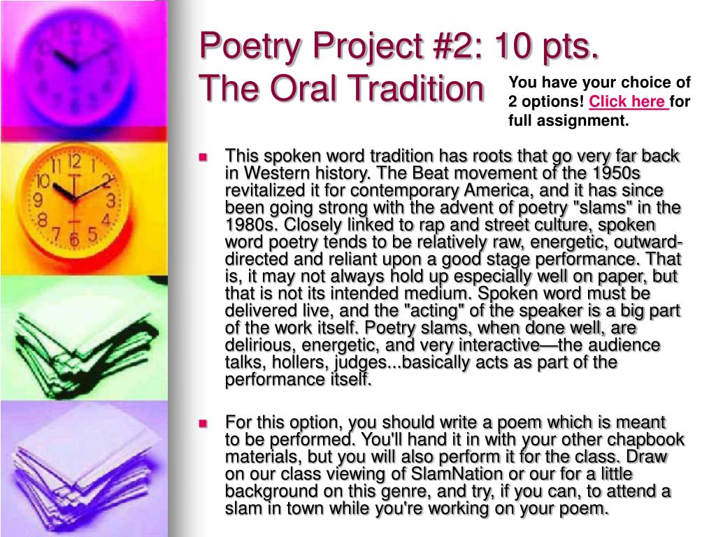 oral presentation on poetry