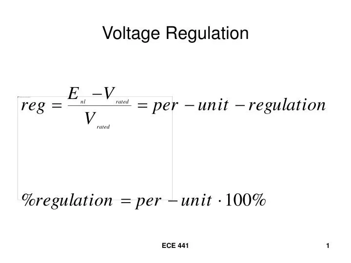 PPT Voltage Regulation PowerPoint Presentation, free download ID
