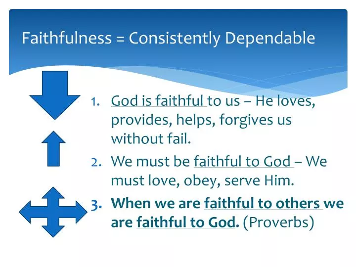 faithfulness consistently dependable n.