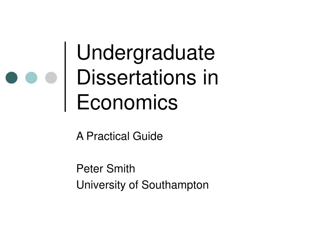 dissertations in economics