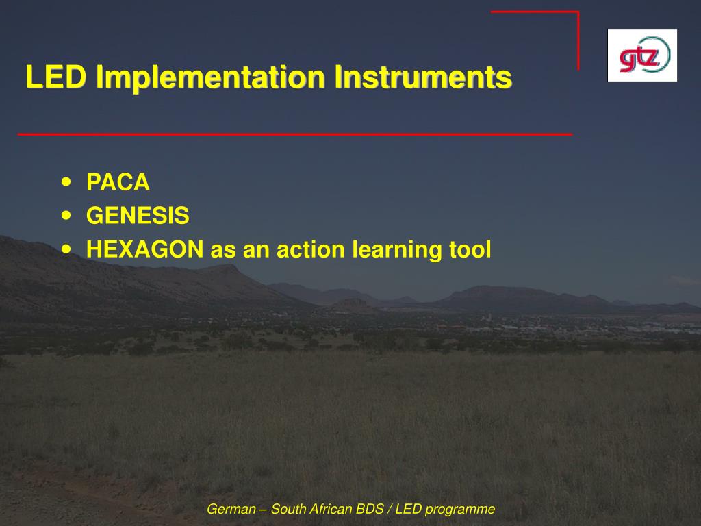PPT - Innovations in LED Programme for Local Economic Development ...