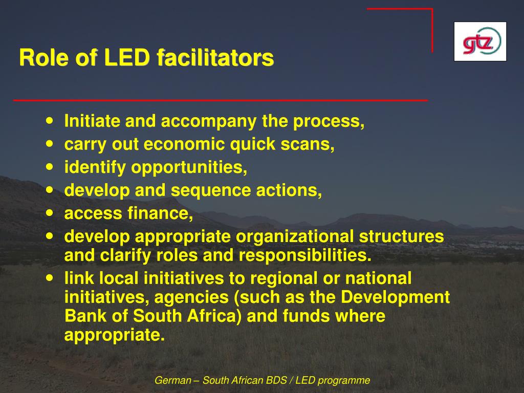 PPT - Innovations in LED Programme for Local Economic Development ...