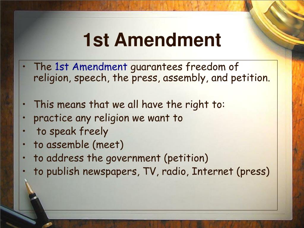 thesis statement first amendment