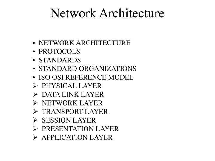 network architecture n.