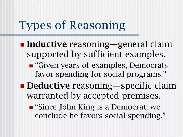 PPT Types Of Reasoning PowerPoint Presentation Free Download ID 