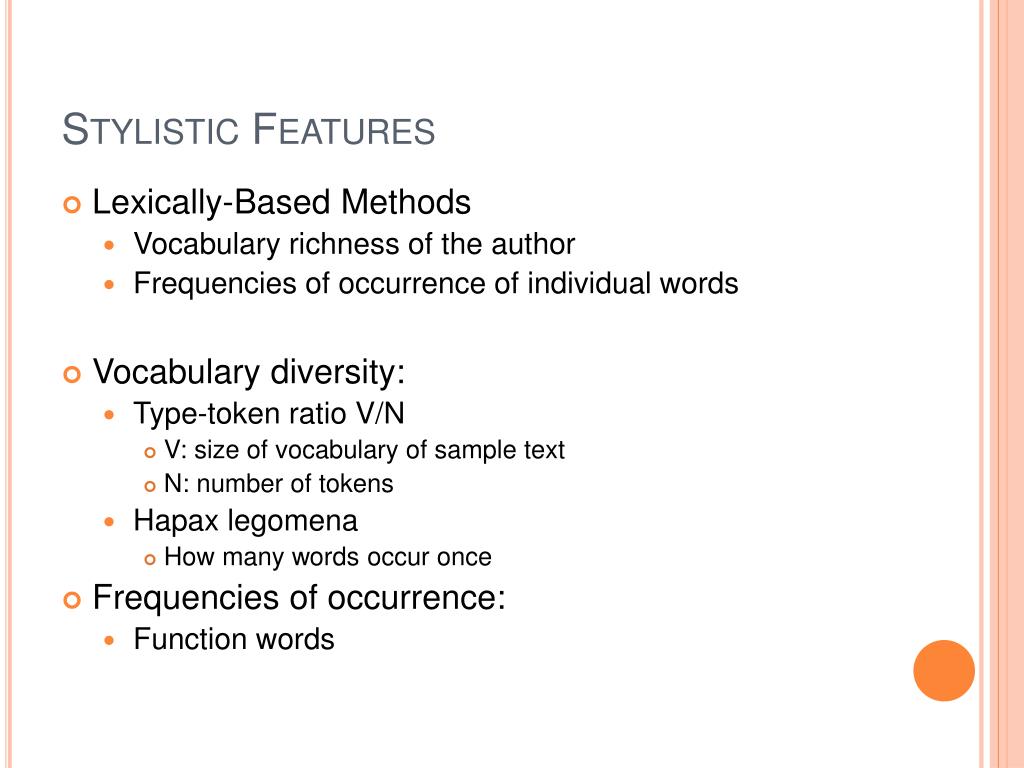 stylistic features in creative writing
