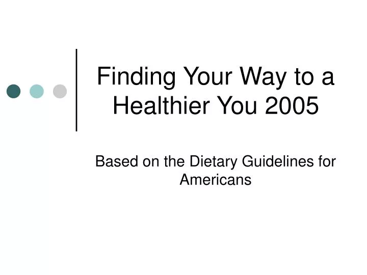 finding your way to a healthier you 2005 n.