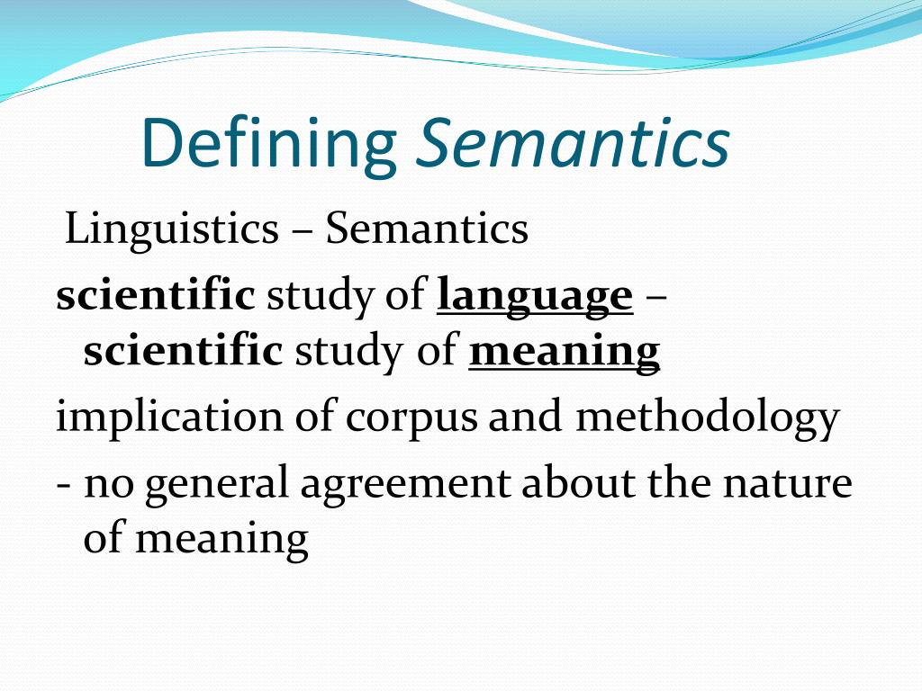 PPT - Introduction to Semantics PowerPoint Presentation, free download ...
