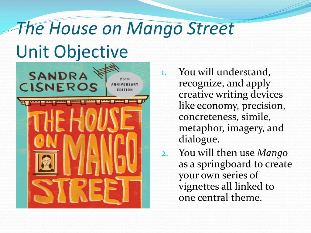 Ppt The House On Mango Street Unit Objective Powerpoint Presentation Id 1429587