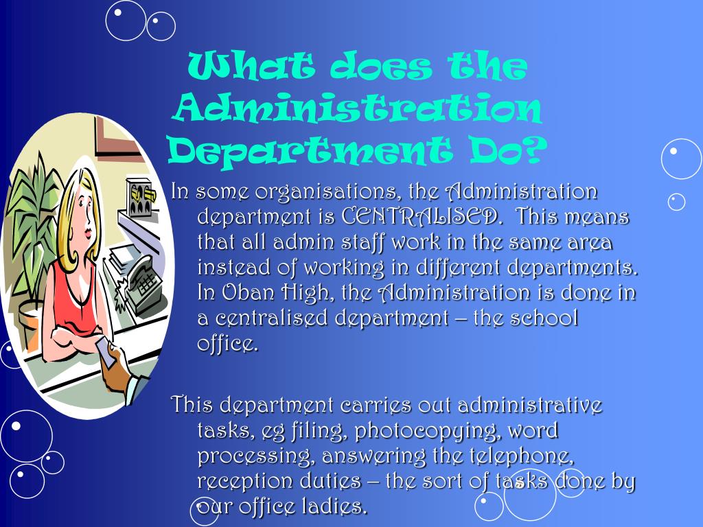 presentation on administration department