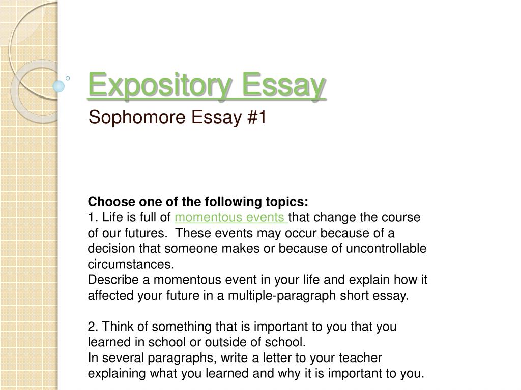 what is an expository sentence