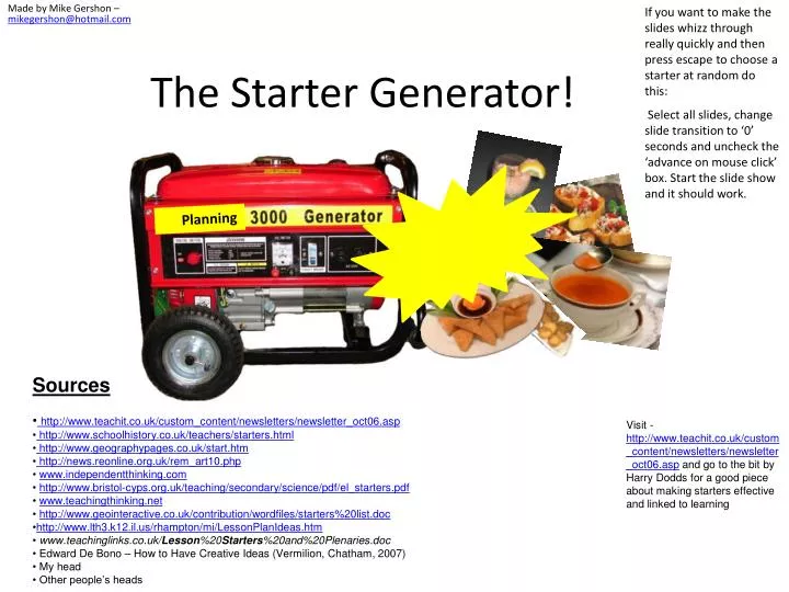 the starter generator n.