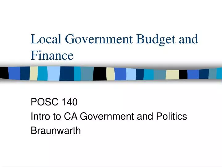 local government budget