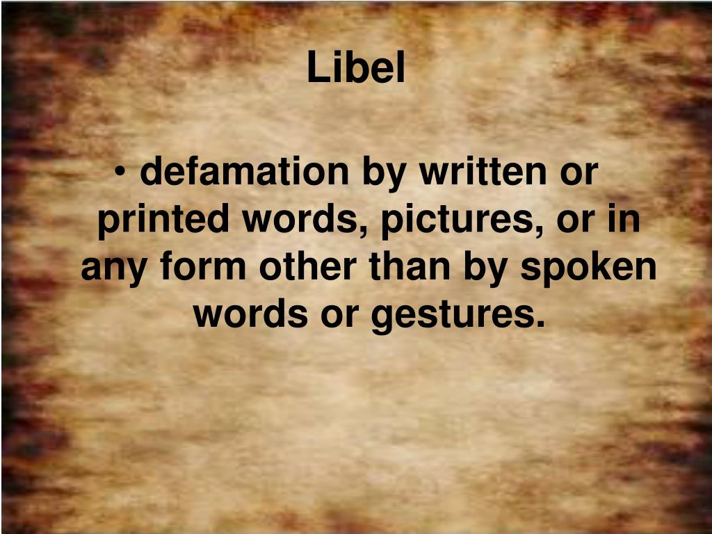 define breach of libel